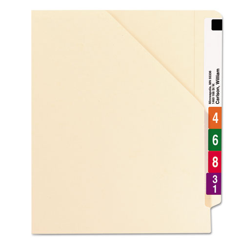 Image of Smead End Tab Jackets With Reinforced Tabs, Straight Tab, Letter Size, 11-Pt Manila, 100/box