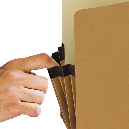 Image of Smead Redrope Drop-Front End Tab File Pockets, 3.5" Expansion, Legal Size, Redrope, 10/box