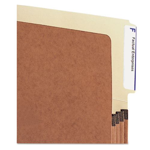 Image of Smead Redrope Drop-Front End Tab File Pockets, 3.5" Expansion, Legal Size, Redrope, 10/box