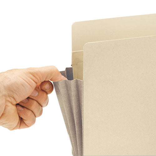 Image of Smead Manila End Tab File Pockets with Tear Resistant Gussets, 5.25" Expansion, Letter Size, Manila, 10/Box