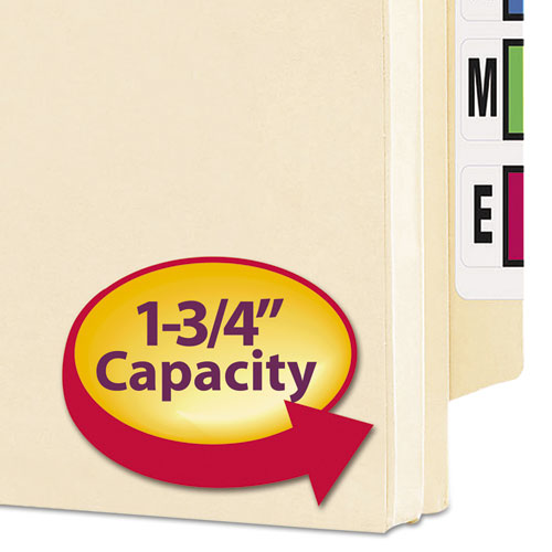 Image of Smead Manila End Tab File Pockets, 1.75" Expansion, Legal Size, Manila, 25/box