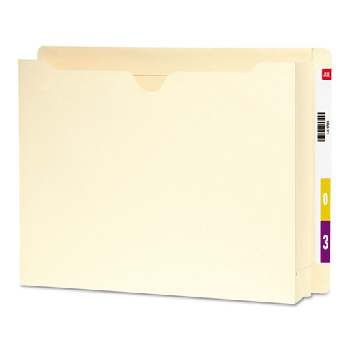 Image of Smead Heavyweight End Tab File Jacket With 2" Expansion, Straight Tab, Letter Size, Manila, 25/box