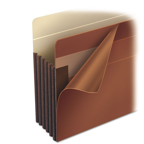 Image of Smead Heavy-Duty Redrope End Tab Tuff Pockets, 3.5" Expansion, Letter Size, Redrope, 10/box