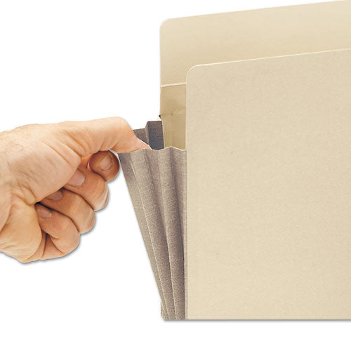 Image of Smead Manila End Tab File Pockets with Tear Resistant Gussets, 3.5" Expansion, Legal Size, Manila, 10/Box