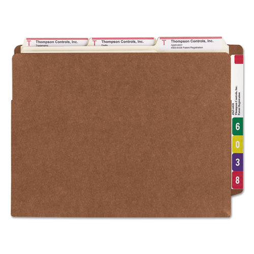 Image of Smead Heavy-Duty Redrope End Tab Tuff Pockets, 7" Expansion, Letter Size, Redrope, 5/box