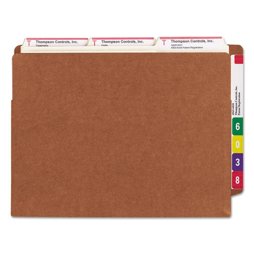 Image of Smead Heavy-Duty Redrope End Tab Tuff Pockets, 3.5" Expansion, Letter Size, Redrope, 10/box
