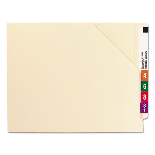 Image of Smead End Tab Jackets With Reinforced Tabs, Straight Tab, Letter Size, 11-Pt Manila, 100/box