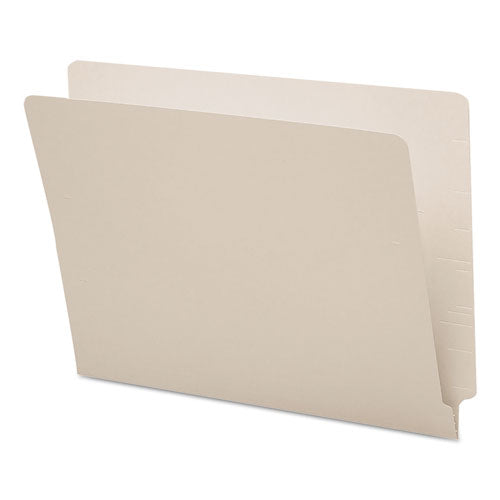 Image of Smead Shelf-Master Reinforced End Tab Colored Folders, Straight Tabs, Letter Size, 0.75" Expansion, Gray, 100/Box