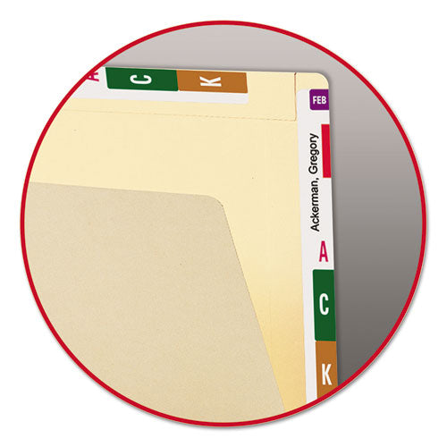 Image of Smead Heavyweight Manila End Tab Conversion File Folders, Straight Tabs, Letter Size, 0.75" Expansion, Manila, 100/Box