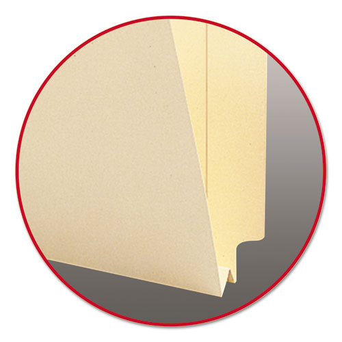 Image of Smead Heavyweight Manila End Tab Expansion Folders, Straight Tabs, Letter Size, 1.5" Expansion, 50/Box