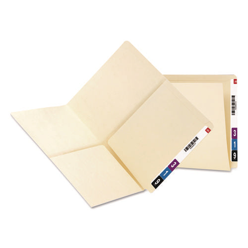 Image of Smead Heavyweight Manila End Tab Pocket Folders, Interior Front/Back Panel Pockets, Straight Tabs, Letter Size, 11pt Manila, 25/Box