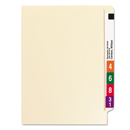 Image of Smead Heavyweight Manila End Tab Expansion Folders, Straight Tabs, Letter Size, 1.5" Expansion, 50/Box