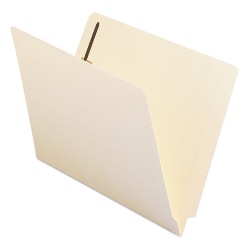 Image of Smead End Tab Fastener Folders with Reinforced Straight Tabs, 11-pt Manila, 1 Fastener, Letter Size, Manila Exterior, 50/Box