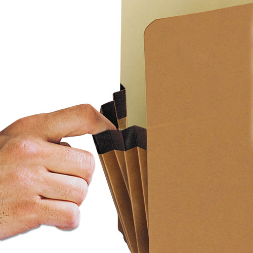 Image of Smead Redrope Drop-Front End Tab File Pockets, 3.5" Expansion, Letter Size, Redrope, 10/box