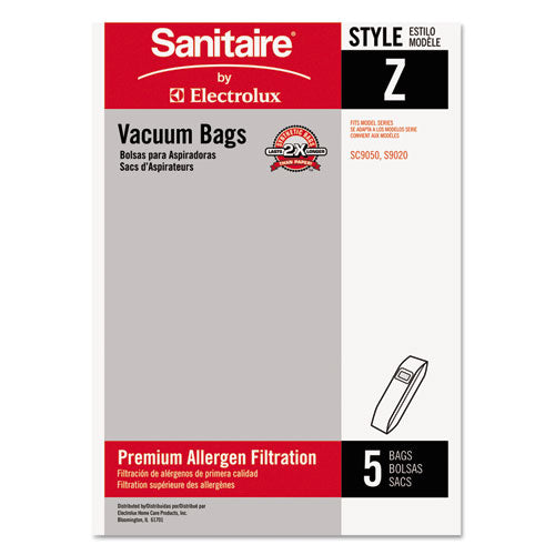 Image of Sanitaire® Style Z Vacuum Bags, 5/pack, 10 Packs/carton