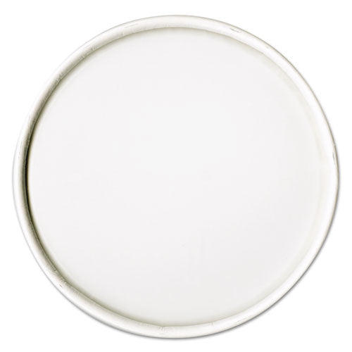 Image of SOLO® Spiral-Wound Paper Hot Cup Lids, Fits 16 oz Hot Cups, Paper, White, 25/Sleeve, 20 Sleeves/Carton