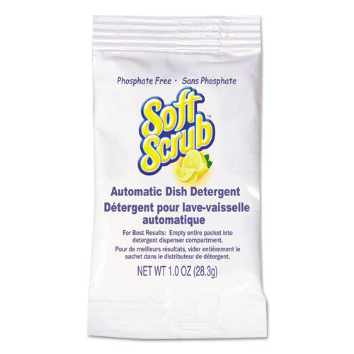 Image of Soft Scrub® Automatic Dish Detergent, Lemon Scent, Powder, 1 Oz. Packet, 200/carton