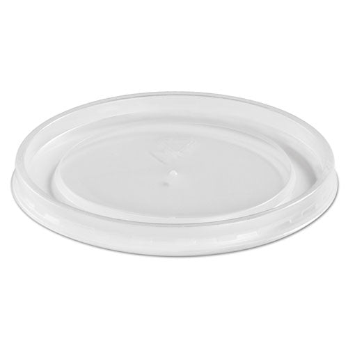 Image of Chinet® Plastic High Heat Vented Lid, Fits 16 oz to 32 oz Containers, White, 50/Bag, 10 Bags/Carton