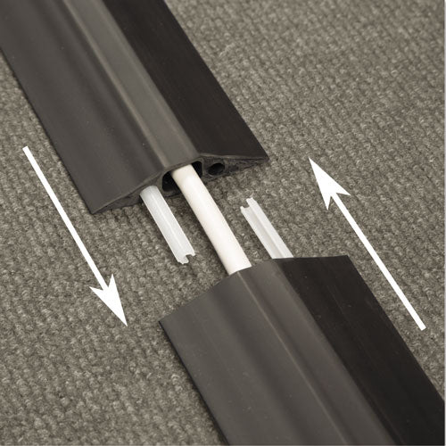 Image of D-Line® Medium-Duty Floor Cable Cover, 2.75 X 0.5 X 6 Ft, Black