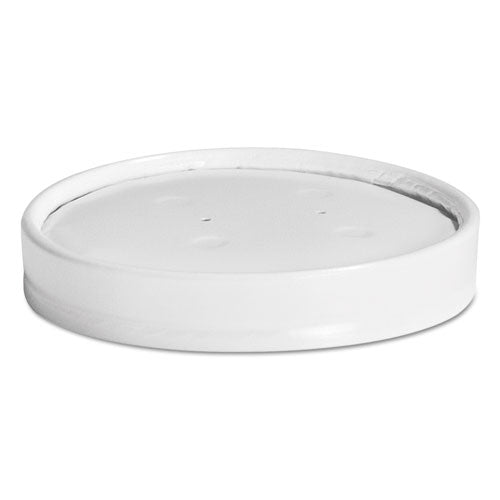 Image of Chinet® Vented Paper Lids, Fits 8 oz to 16 oz Hot Cups, White, 25/Sleeve, 40 Sleeves/Carton