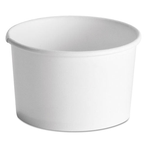Image of Chinet® Squat Paper Food Container, 8 oz to 10 oz, White, 50/Pack, 20/Carton