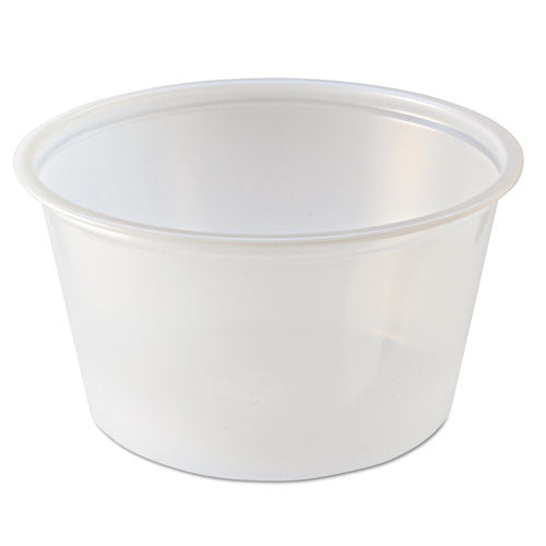 Image of Fabri-Kal® Portion Cups, 4 oz, Plastic, Clear, 125/Sleeve, 20 Sleeves/Carton