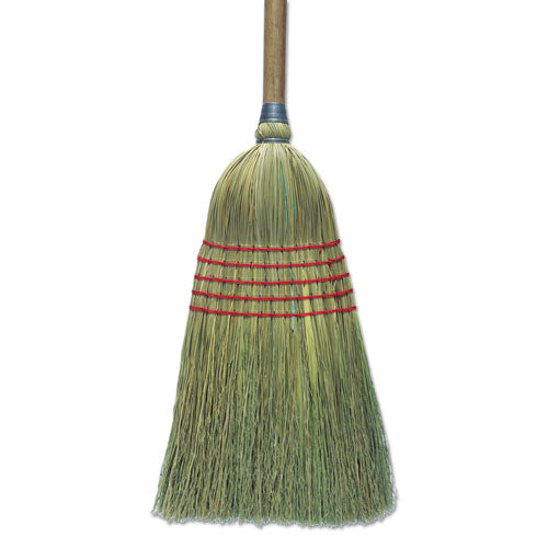 Image of Boardwalk® Corn Broom, Corn Bristles, 56" Overall Length, Natural, 6/carton