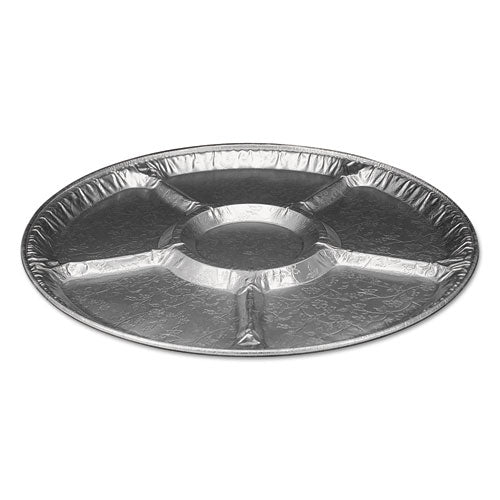 Image of HFA® Aluminum Lazy Susan, 6 Compartments, 18" Diameter x 0.94" h, 25/Carton