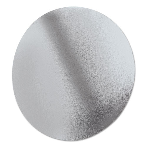 Image of HFA® Foil Laminated Board Lids, 8.25" Diameter, Silver, Aluminum, 500/Carton