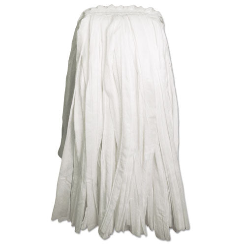 Image of Boardwalk® Cut-End Wet Mop Head, Rayon/polyester, Non-Woven, White, 20oz