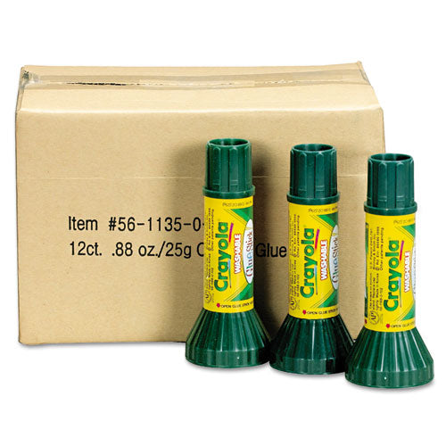 Image of Crayola® Washable Glue Stick, 0.88 Oz, Dries Clear, 12/pack