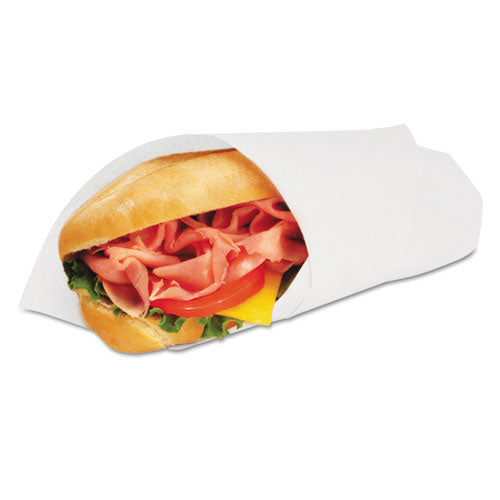 Image of Bagcraft Grease-Resistant Paper Wraps And Liners, 14 X 14, White, 1,000/box, 4 Boxes/carton