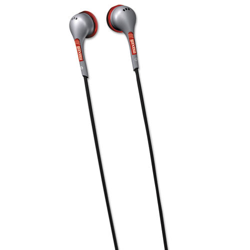 Image of Maxell® EB125 Digital Stereo Binaural Ear Buds for Portable Music Players, Silver