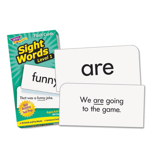 Image of TREND® Skill Drill Flash Cards, Sight Words Set 1, 3 X 6, Black And White, 96/set
