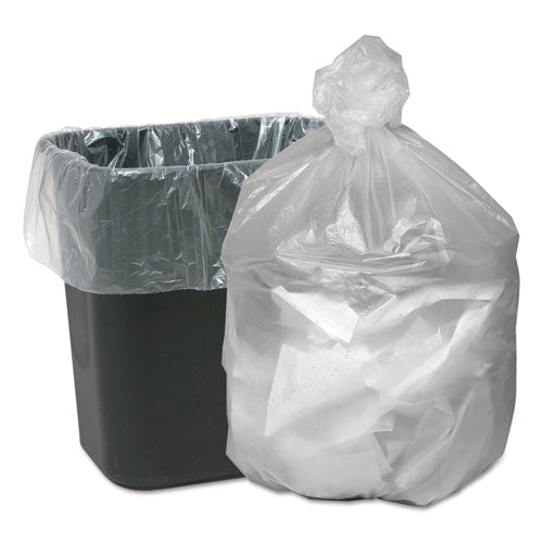 Image of Good 'n Tuff® Waste Can Liners, 10 gal, 6 mic, 24" x 24", Natural, 50 Bags/Roll, 20 Rolls/Carton