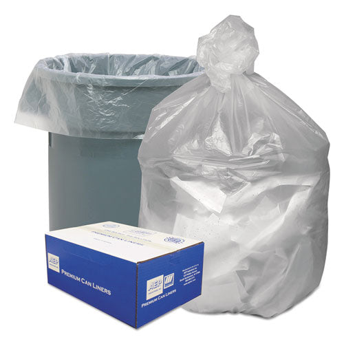 Image of Good 'n Tuff® Waste Can Liners, 30 gal, 8 mic, 30" x 36", Natural, 25 Bags/Roll, 20 Rolls/Carton