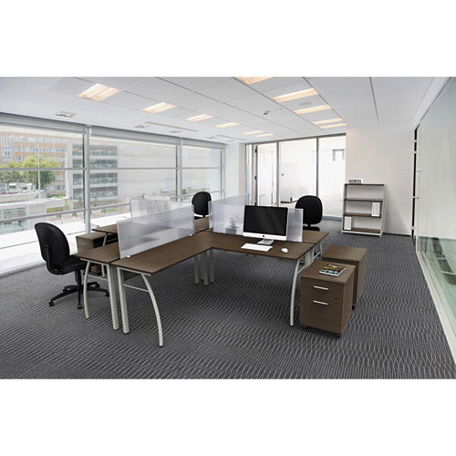 Image of Linea Italia® Trento Line Dividing Panel, Polycarbonate, 47.13w X 1.75d X 15.5h, Translucent