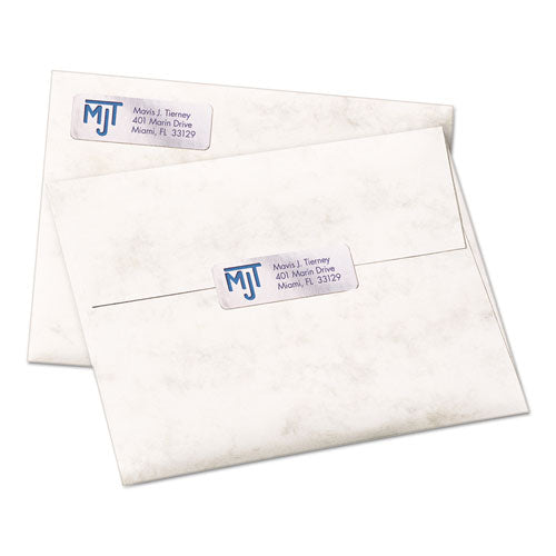Image of Avery® Foil Mailing Labels, Inkjet Printers, 0.75 X 2.25, Silver, 30/sheet, 10 Sheets/pack