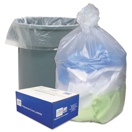 Image of Ultra Plus® Can Liners, 33 gal, 11 mic, 33" x 40", Natural, 25 Bags/Roll, 20 Rolls/Carton