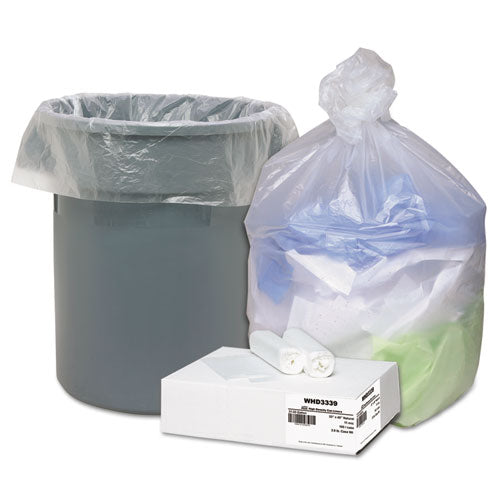 Image of Ultra Plus® Can Liners, 33 gal, 11 mic, 33" x 40", Natural, 10 Bags/Roll, 10 Rolls/Carton