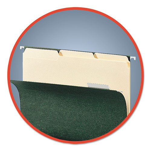 Image of Smead Interior File Folders, 1/3-Cut Tabs: Assorted, Letter Size, 0.75" Expansion, Manila, 100/Box
