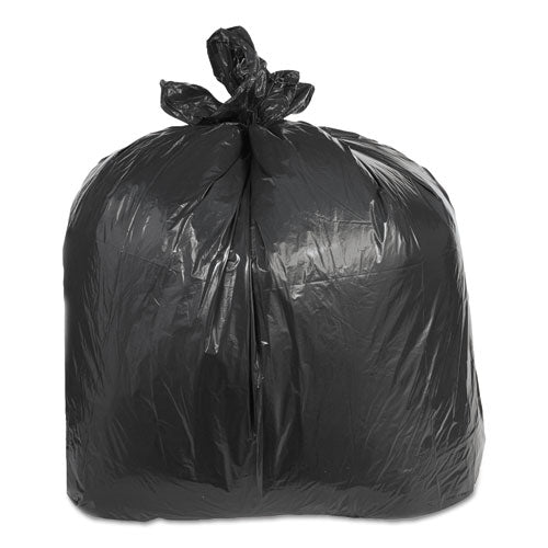 Image of Trinity Plastics Low-Density Can Liners, 60 gal, 2.4 mil, 38" x 58", Black, Flat Pack, 100/Carton