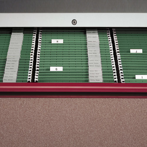 Image of Smead Poly Index Tabs and Inserts For Hanging File Folders, 1/5-Cut, White/Clear, 2.25" Wide, 25/Pack