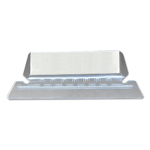 Image of Smead Poly Index Tabs and Inserts For Hanging File Folders, 1/5-Cut, White/Clear, 2.25" Wide, 25/Pack