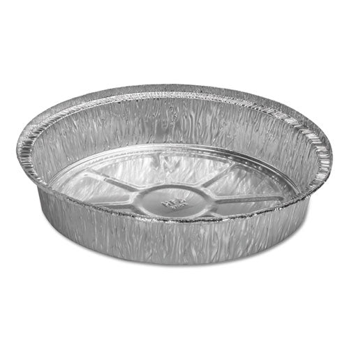 Image of HFA® Round Aluminum Container, 48 oz, 9" Diameter x 1.66" h, Silver, 500/Carton