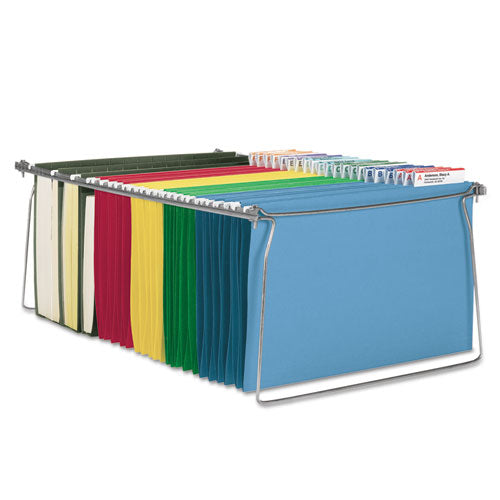 Image of Smead Steel Hanging Folder Drawer Frame, Legal Size, 23" To 27" Long, Gray, 2/pack