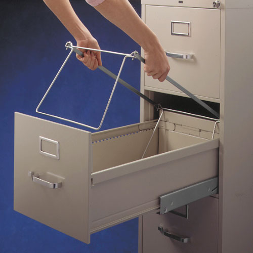 Image of Smead Steel Hanging Folder Drawer Frame, Legal Size, 23" To 27" Long, Gray, 2/pack