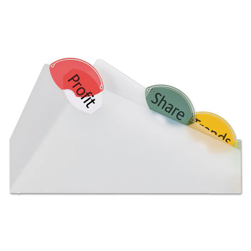 Image of Avery® Insertable Style Edge Tab Plastic Dividers, 7-Hole Punched, 5-Tab, 8.5 X 5.5, Translucent, 1 Set