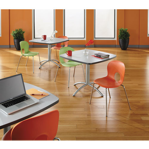 Image of Iceberg CafeWorks Cafe-Height Table, Square, 36" x 36" x 30", Gray/Silver