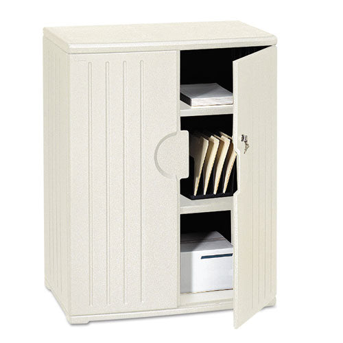 Image of Iceberg Rough n Ready Storage Cabinet, Two-Shelf, 36w x 22d x 46h, Platinum